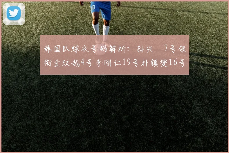 韩国队球衣号码解析：孙兴慜7号领衔金玟哉4号李刚仁19号朴镇燮16号的背后故事
